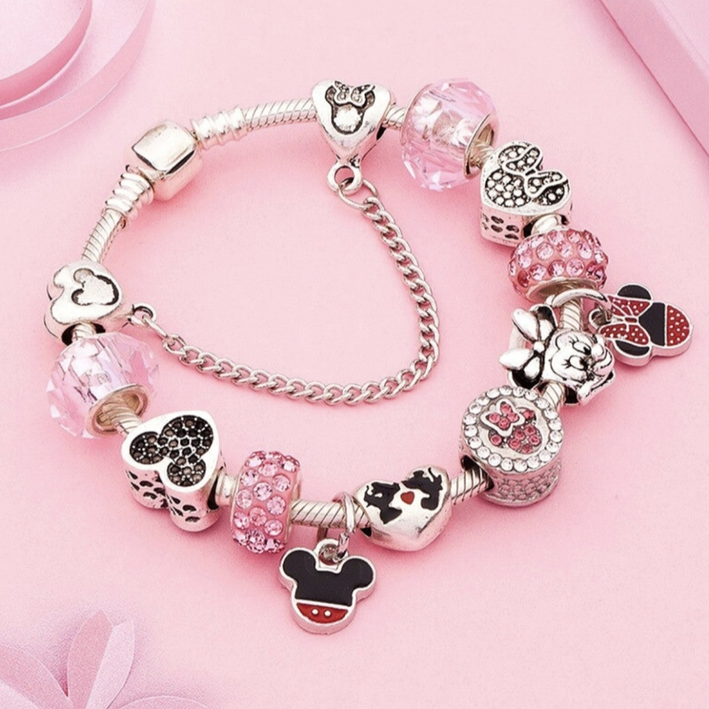 Mickey & Minnie PANDORA style Bracelet